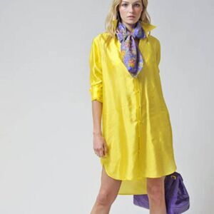 Ralph Lauren Resort 2009 Collection Purple Watercolor Floral Square Silk Scarf